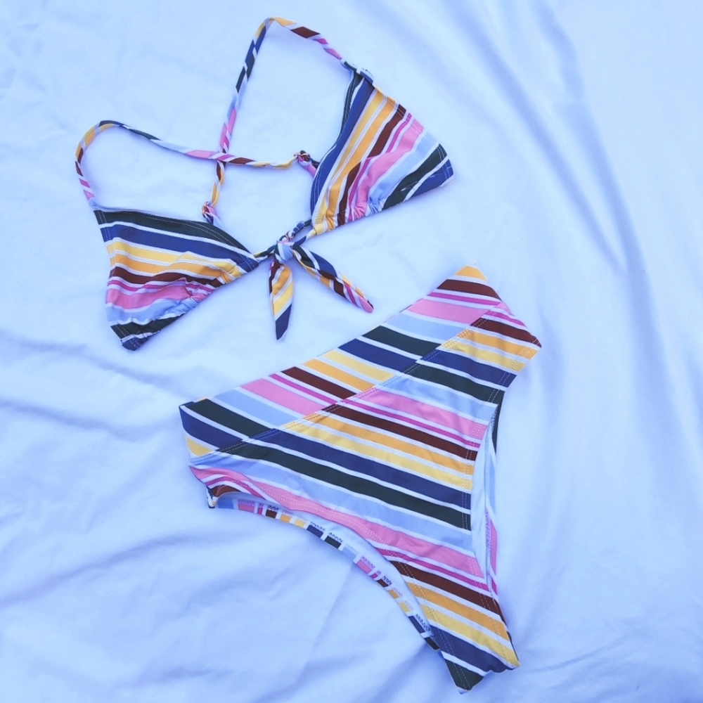 Candy Stripe Bikini Set